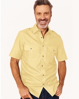 John Blair® Short-Sleeve Linen-Look Pilot Shirt thumbnail number 2