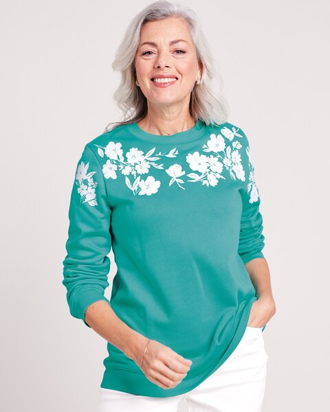 Yoke Print Sweatshirt