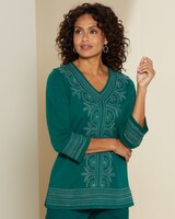 Two-Tone Embroidered Tunic thumbnail number 2