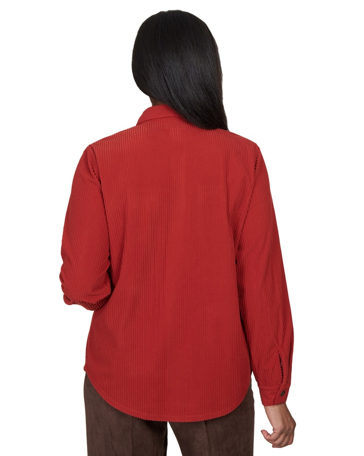 Alfred Dunner® Autumn Weekend Soft Cord Shirt Jacket image number 2