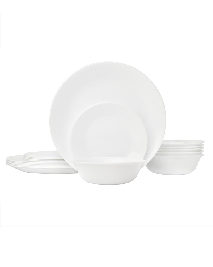 Corelle Livingware White Frost 18pc Round Dinnerware Set image number 1