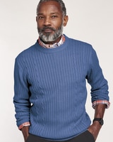 John Blair Crewneck Cable Front Sweater thumbnail number 1