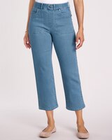 DenimEase™ Flat-Waist Crop Jeans thumbnail number 1