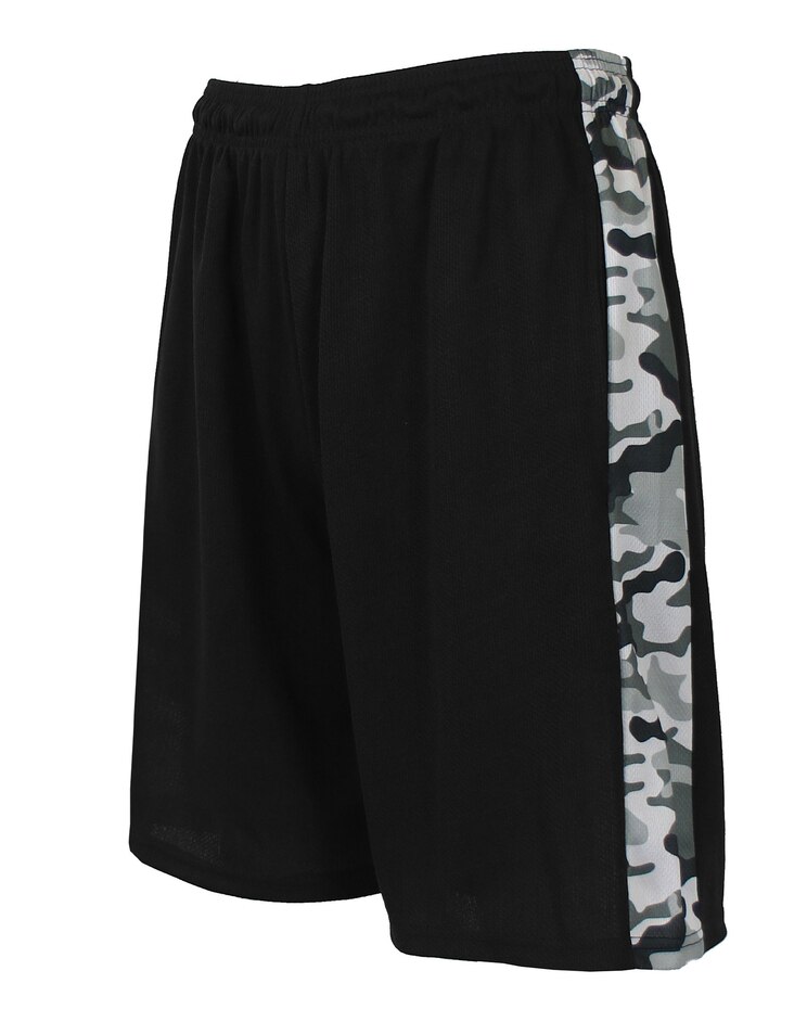 Galaxy By Harvic Men's Slim Fit  Moisture Wicking Performance Quick Dry Mesh Shorts With Side Camo Design image number 1