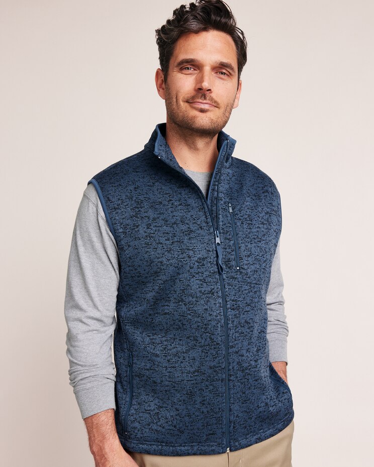 John Blair® Sweater Fleece Vest image number 1