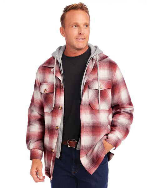 Hooded Flannel Jacket