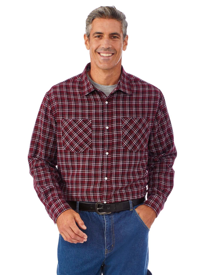 Haband Men’s Casual Joe® Snap-tastic™ Yarn Dyed Flannel Shirt image number 2