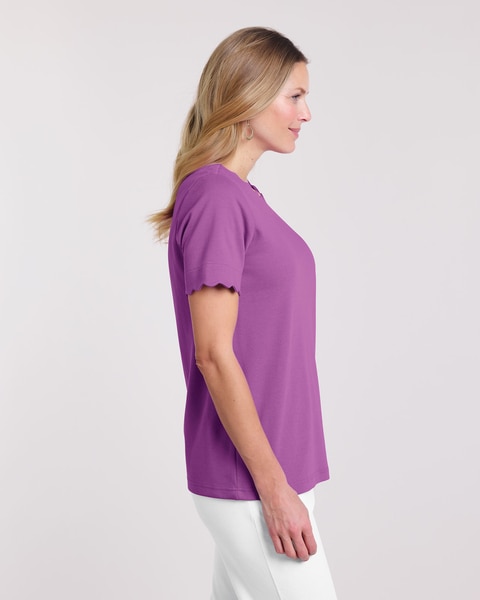 Essential Knit Scalloped Top