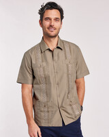 John Blair Short-Sleeve Guayabera Shirt - 
