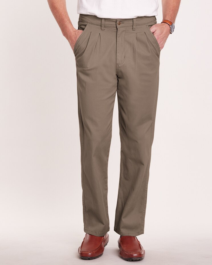 JohnBlairFlex Relaxed-Fit Back-Elastic Twill and Denim Pants image number 1