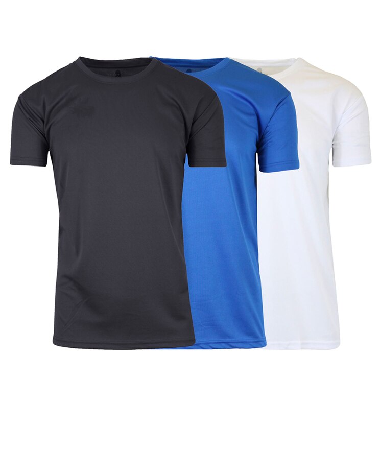 Galaxy By Harvic Men's Short Sleeve Moisture-Wicking Quick Dry Tee -3 Pack image number 1