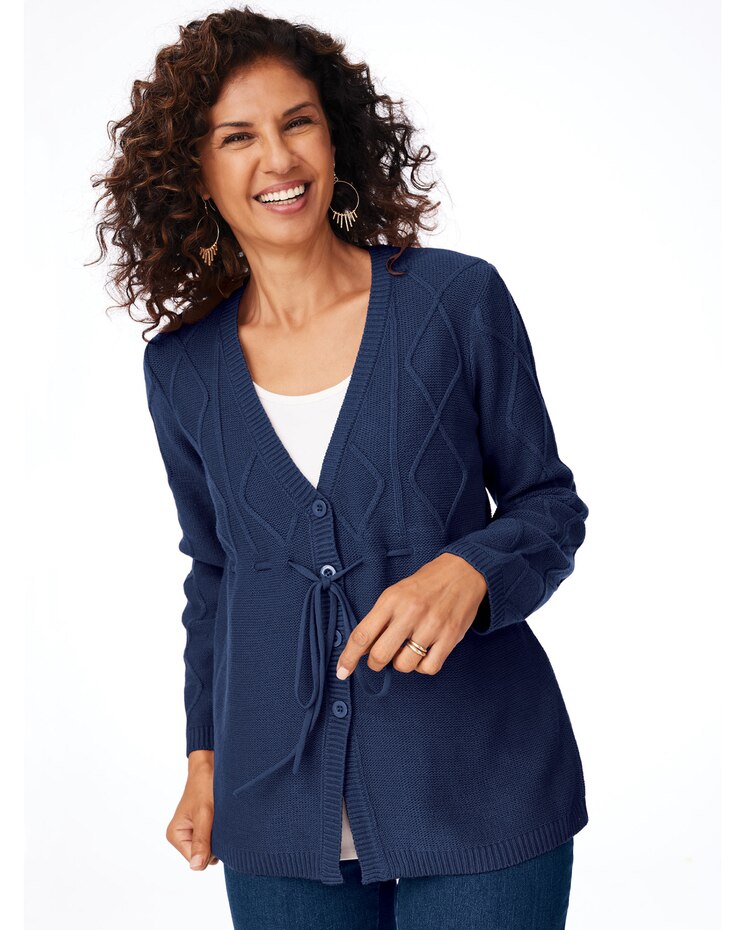 Cable Cardigan Sweater image number 1