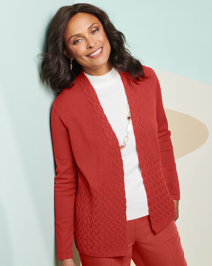 Open Cable Cardigan image number 1