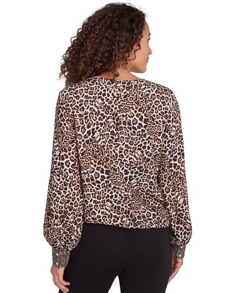 Ruby Rd® Go Wild Woven Animal Tie Top