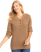 Shaker Henley Sweater thumbnail number 1
