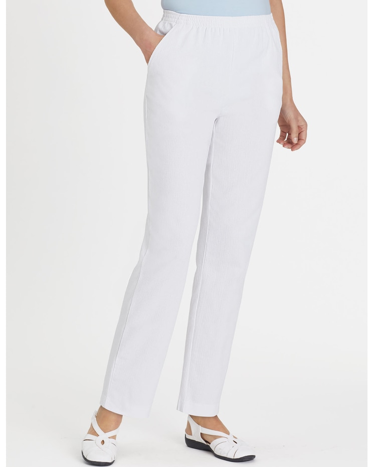 Crinkle Calcutta Cloth Pull-On Pants image number 1
