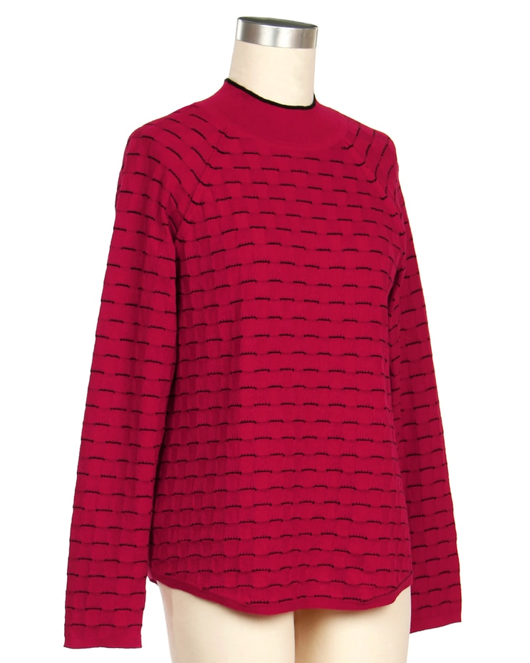 Southern Lady Long Sleeve Leslie Mock Neck Sweater image number 1