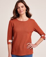 Sleeve Detail Waffle Top thumbnail number 3
