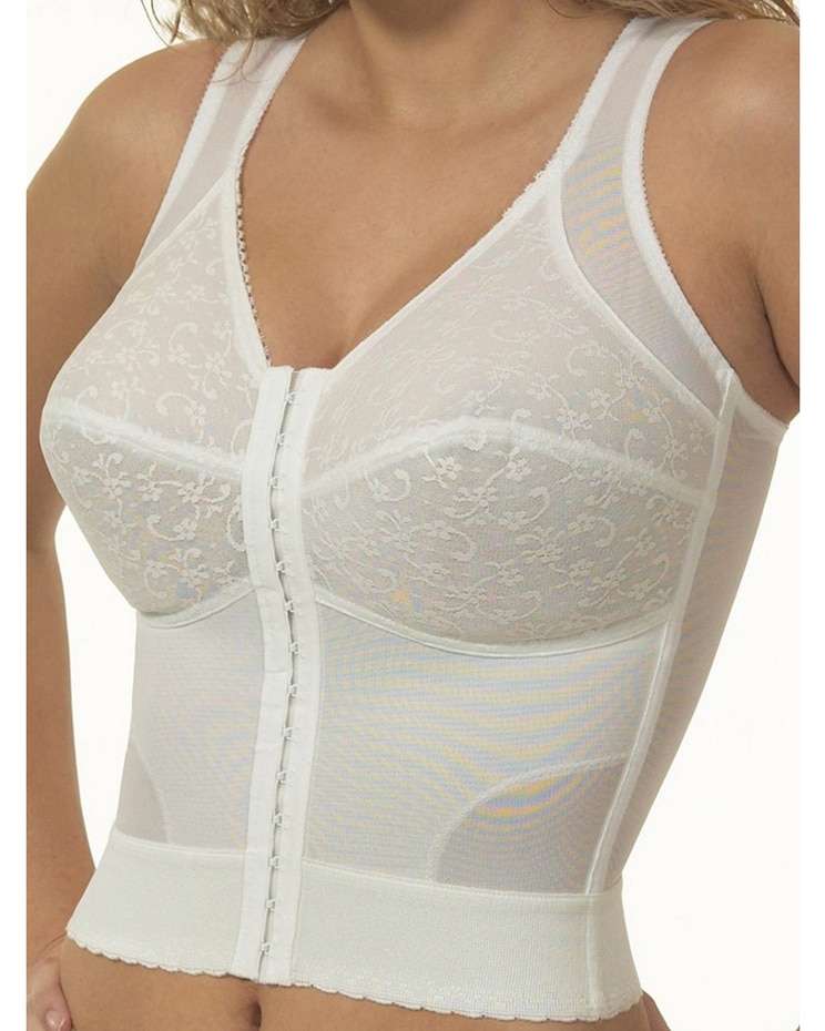 Wireless Front Closure Back Support Longline Bra image number 1