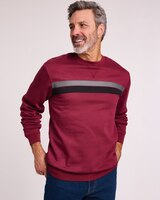 John Blair® Supreme Fleece Long-Sleeve Stripe Sweatshirt thumbnail number 1