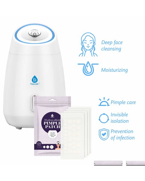 Pursonic Advanced Facial Steamer & Hydrocolloid Pimple Patch Set