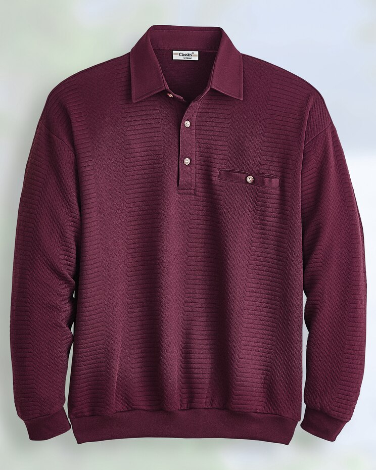 Palmland® Long-Sleeve Quilted Polo image number 1