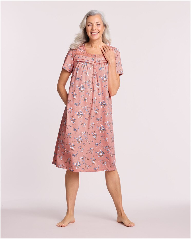 Lace and Pintuck Nightgown image number 1