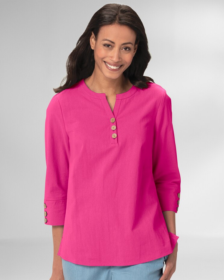 Solid Captiva Y-Neck Popover image number 1