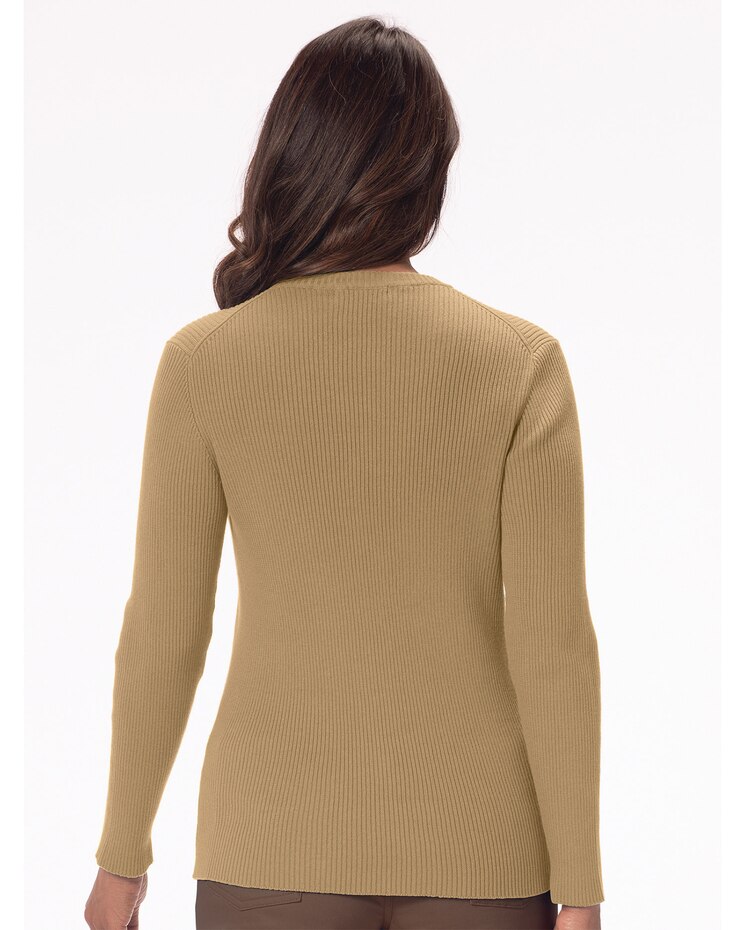 Ribbed Cotton Crewneck Sweater image number 2