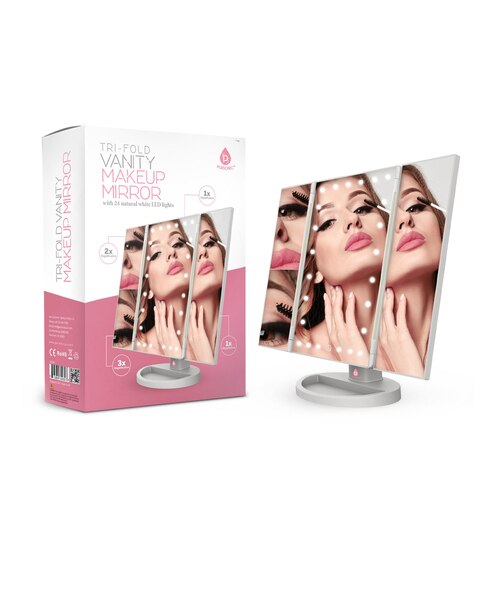 Tri-Fold Vanity LED Mirror