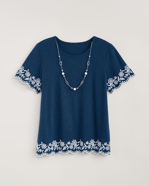 Alfred Dunner® Flower Power Border Top