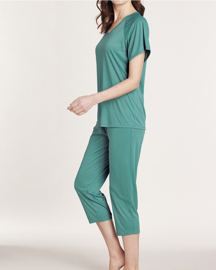 Silky Knit Capri Pajamas image number 3