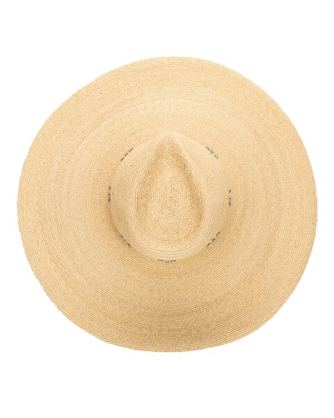 Glitz - Women's Fine Braid Raffia Wide Brim Floppy Hat