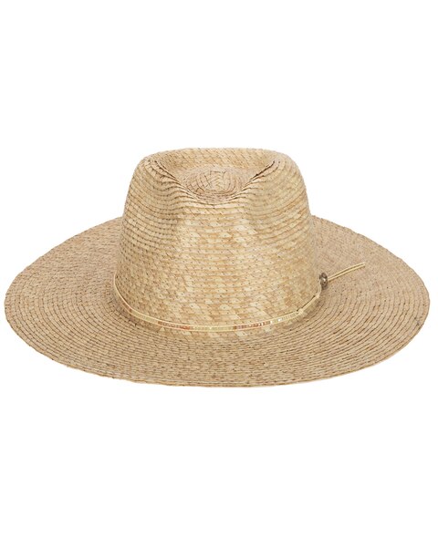 Seashore- Womens Buri Straw Stiff Brim Fedora