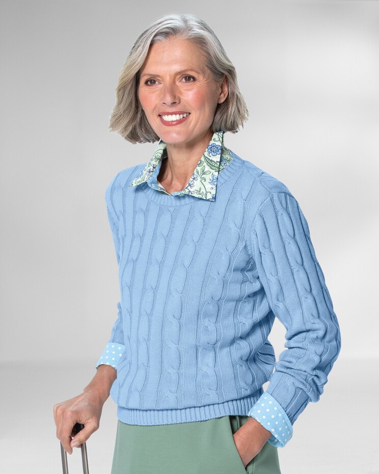 Bayside Cotton Cable Sweater image number 1