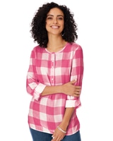 Gingham Popover Top thumbnail number 1