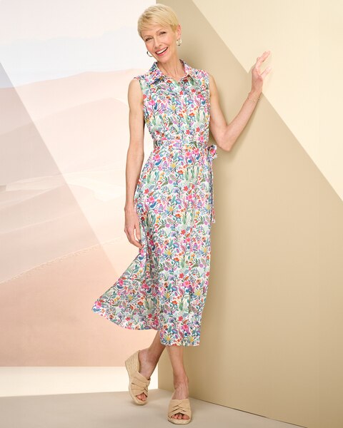 Sleeveless Floral Dress