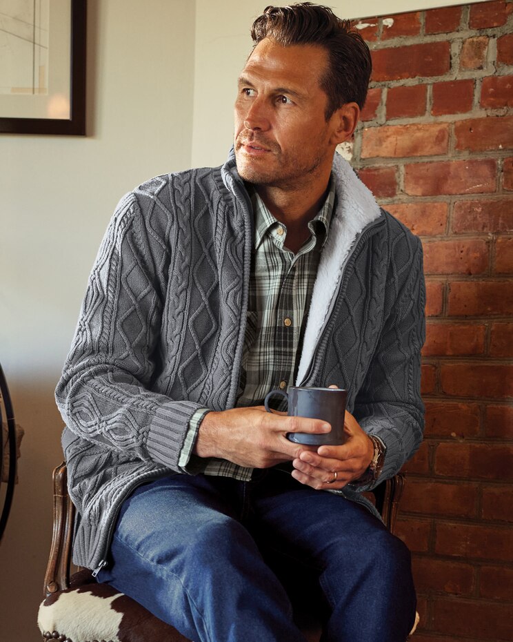 John Blair Lined Fisherman Sweater image number 1