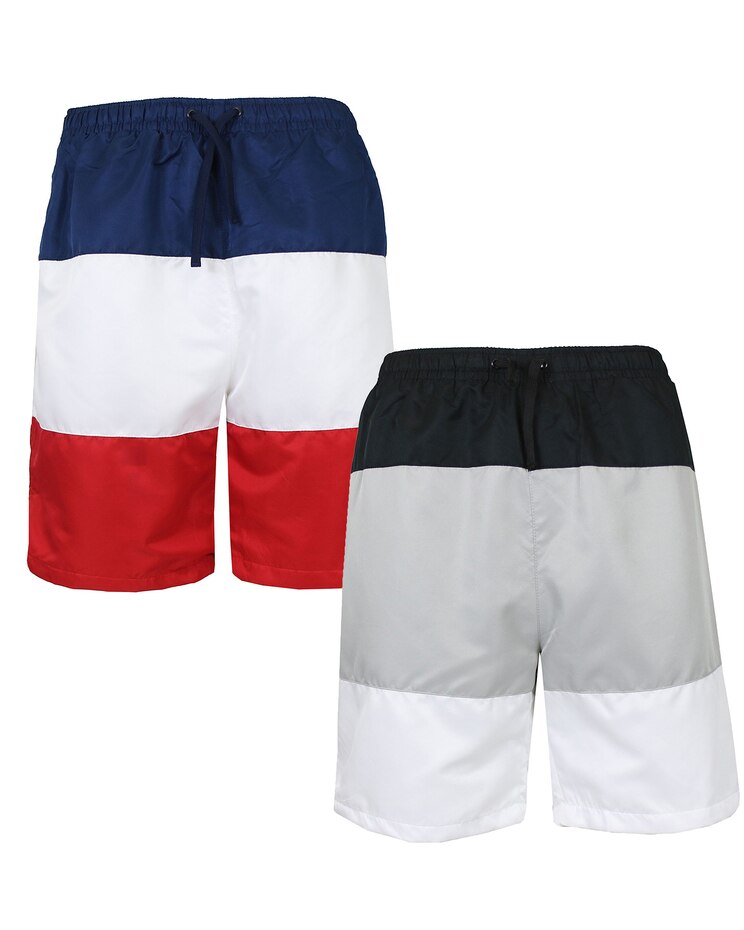 Men’s Slim Fit Dry Tech Active Workout Training Running Performance Shorts-2 Pack image number 1
