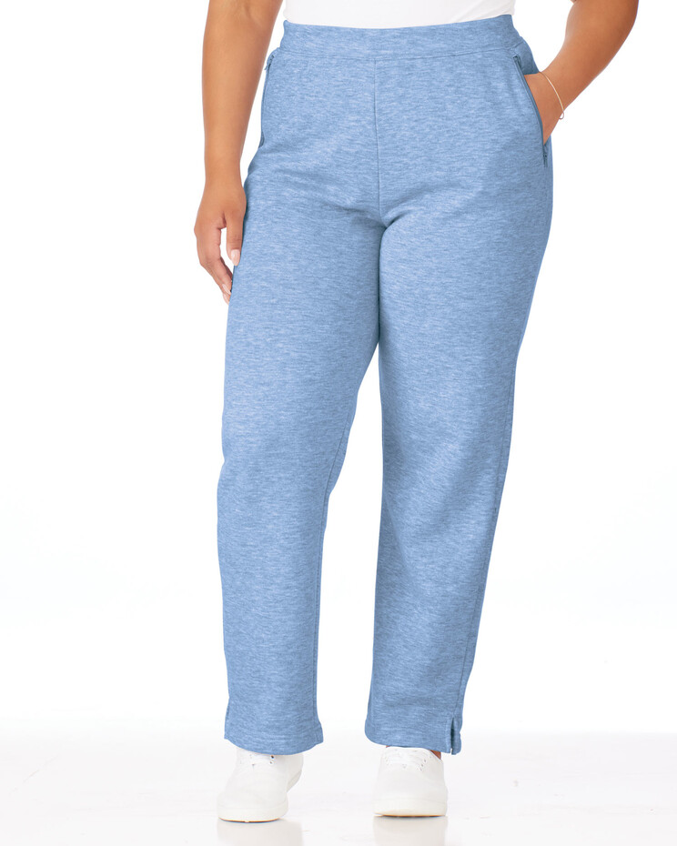Zip-Pocket Pull-On Fleece Pants | Blair