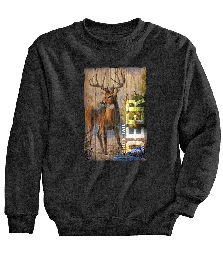 Deer Woodgrain Graphic Sweatshirt image number 1