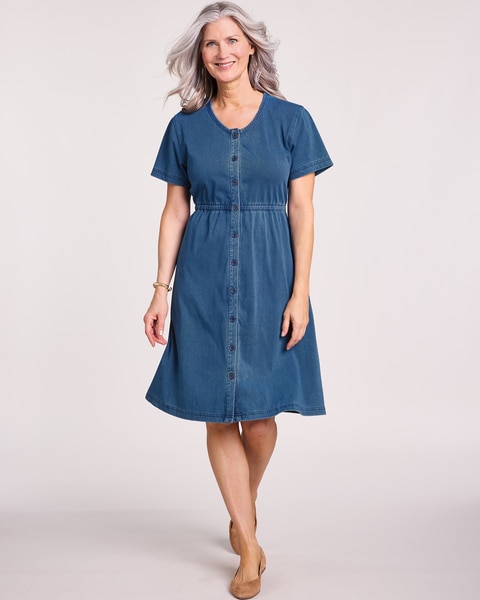 Knit Denim Dress