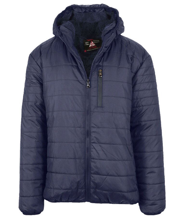 Spire By Galaxy Men's Sherpa Lined Hooded Puffer Jacket image number 1