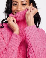 Bayside Cotton Cabled Turtleneck thumbnail number 3
