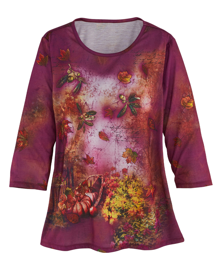 Autumn Print Tops image number 1