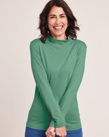 Essential Knit Long Sleeve Mock Top thumbnail number 1