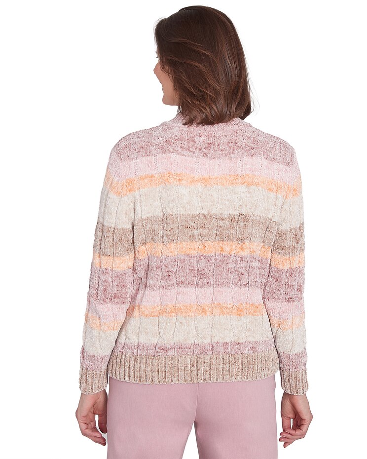 Alfred Dunner® Telluride Chenille Spray Dyed Stripe Sweater image number 2