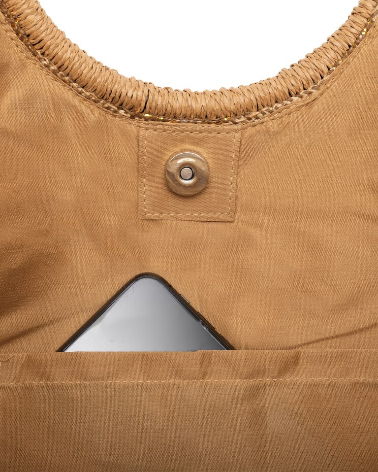 Meryl - Women's  Stiff Paper And Gold Shoulder Bag image number 2