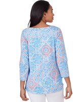 Ruby Rd® Patio Party Knit Emb Trellis Top thumbnail number 2