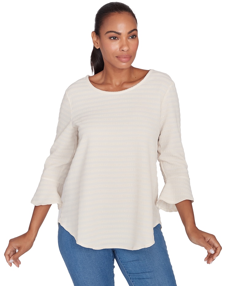 Ruby Rd® Go Wild Woven Luxe Smocked Top image number 1